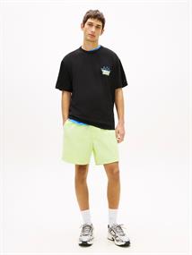 Bubble Logo Textured Jersey Relaxed T-Shirt black