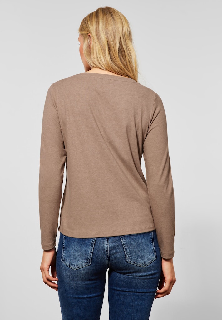 Street One Damen kaufen buff sand melange online Longsleeve bei bequem