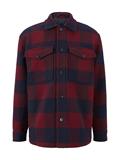 burgundy navy big vichy check