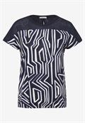 Burn-Out Print T-Shirt universal blue