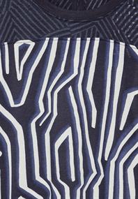 Burn-Out Print T-Shirt universal blue