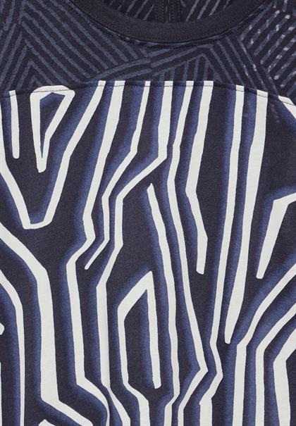 Burn-Out Print T-Shirt universal blue