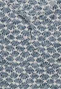 Burn-Out Print Top dark petrol blue