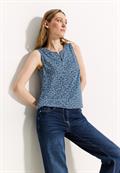 Burn-Out Print Top easy blue