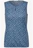 Burn-Out Print Top easy blue