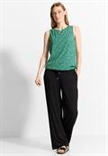 Burn-Out Print Top fresh apple green