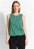 Burn-Out Print Top fresh apple green