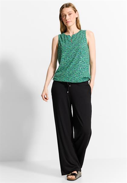 Burn-Out Print Top fresh apple green