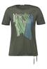 Burn Out T-Shirt mit Print cool khaki