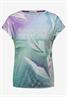 Burn-Out T-Shirt mit Print fir green