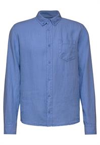 Button Down Leinenhemd sky blue