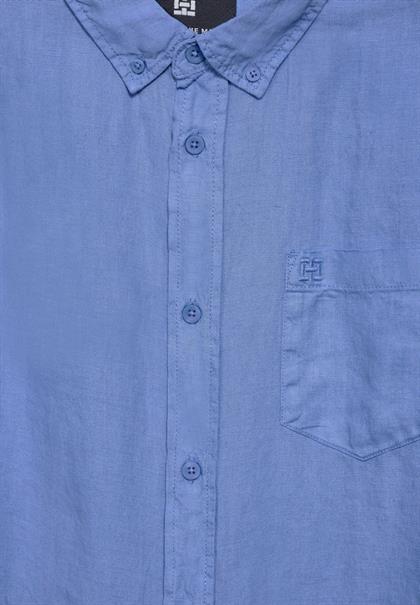 Button Down Leinenhemd sky blue