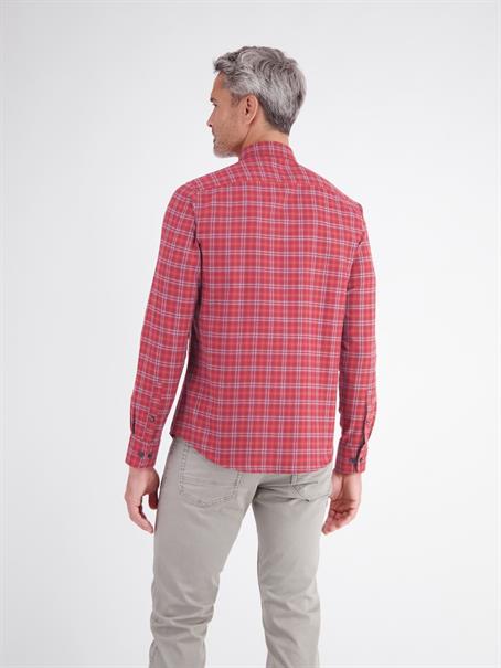 BUTTON DOWN muted red