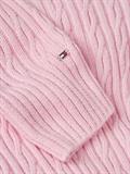 CABLE ALL OVER V-NK SWEATER iconic pink