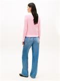 Cable Knit Crew Neck Jumper classic pink