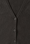 Cadigan mit V-Neck und Knopfleiste black coffee mel.