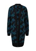 Cardigan aus Alpakamix mit Wolle petrol