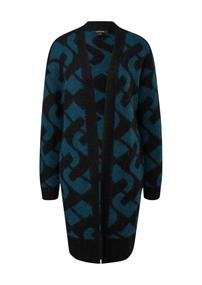 Cardigan aus Alpakamix mit Wolle petrol