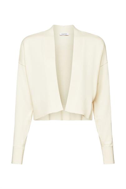 Cardigan in offenem Design cream beige