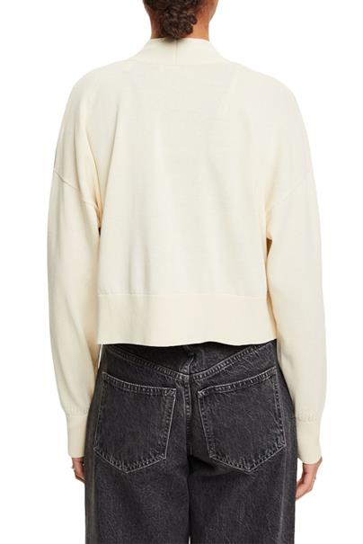 Cardigan in offenem Design cream beige