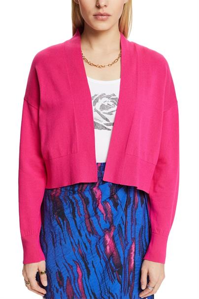 Cardigan in offenem Design pink fuchsia