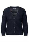 Cardigan mit Häkel-Struktur universal blue