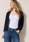 Cardigan mit Häkel-Struktur universal blue