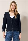 Cardigan mit Häkel-Struktur universal blue