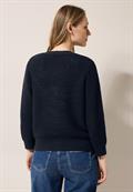 Cardigan mit Häkel-Struktur universal blue