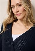 Cardigan mit Häkel-Struktur universal blue