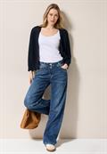 Cardigan mit Häkel-Struktur universal blue