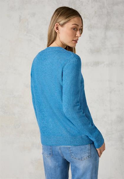 Cardigan mit Knopfleiste aqua melange