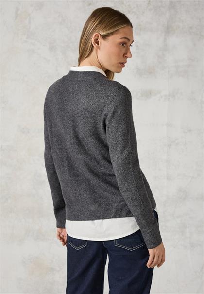 Cardigan mit Knopfleiste charcoal grey melange