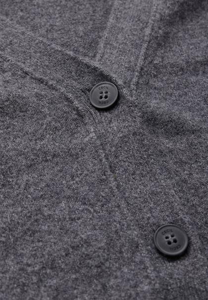 Cardigan mit Knopfleiste charcoal grey melange