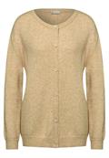 Cardigan mit Rippbündschen clear sand melange