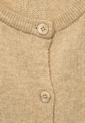 Cardigan mit Rippbündschen clear sand melange