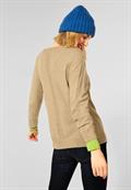 Cardigan mit Rippbündschen clear sand melange