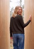 Cardigan mit Rundhals und Knopfleiste truffle brown