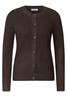 Cardigan mit Rundhals und Knopfleiste truffle brown