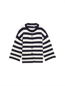 Cardigan mit Streifenmuster navy offwhite block stripe