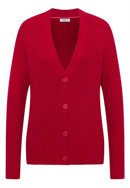 Cardigan mit Strukturdetail beaujolais red