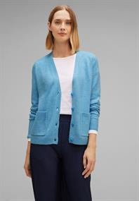 Cardigan mit Taschen light aquamarine blue mel.