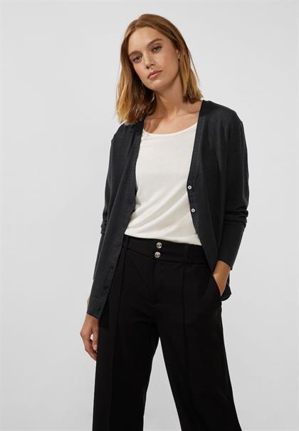 Cardigan mit V-Ausschnitt black