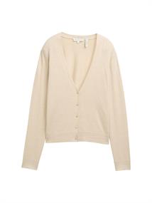 Cardigan mit V-Ausschnitt summer beige melange