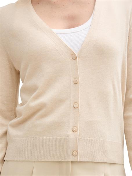 Cardigan mit V-Ausschnitt summer beige melange
