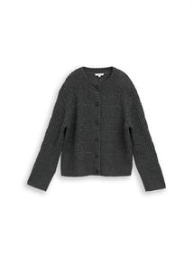 Cardigan mit Wollanteil dark olive melange