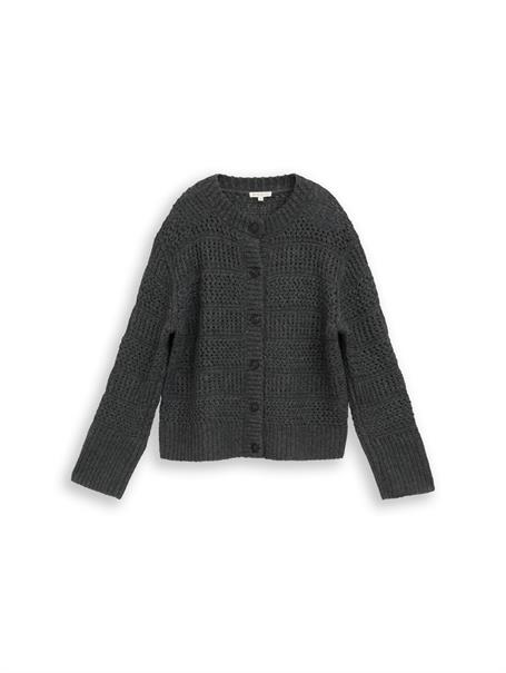 Cardigan mit Wollanteil dark olive melange