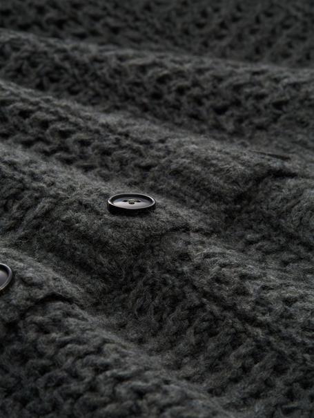 Cardigan mit Wollanteil dark olive melange