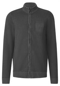 Cardigan mit Zipper light iron grey