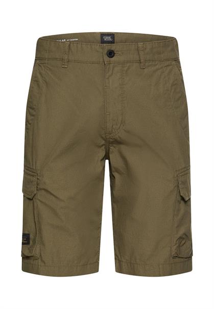 Cargoshorts aus reiner Baumwolle deep olive, minimal